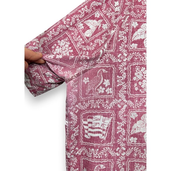 VTG Reyn Spooner Hawaiian Shirt Mens 3XL Lahaina Sailor Flag Ponoʻī Quilt 80s - Picture 3 of 11